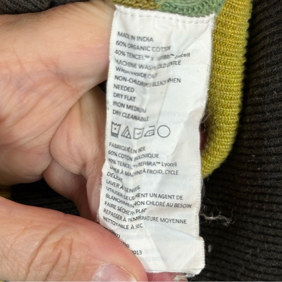 prAna Striped Organic Cotton & Tencel Sweater - Earth Tones - Size XL - Picture 7 of 8